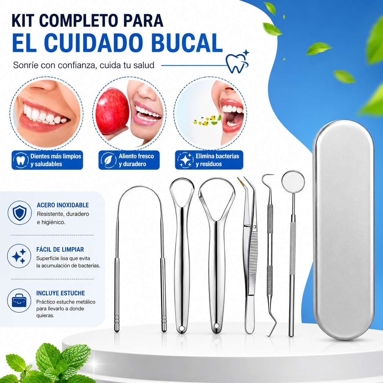 Kit Limpieza Dental Limpia Lenguas X6